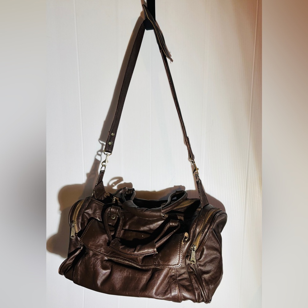 HOBO International Vintage Brown Leather Shoulder Bag